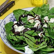 Ensalada de espinacas con queso de cabra