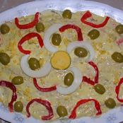 Ensaladilla rusa muy bien presentada