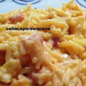 Espaguetis de maiz a la carbonara