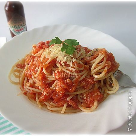 Spaghetti a la amatriciana