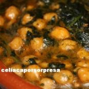 Espinacas con garbanzos fáciles