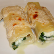 Canelones de espinacas