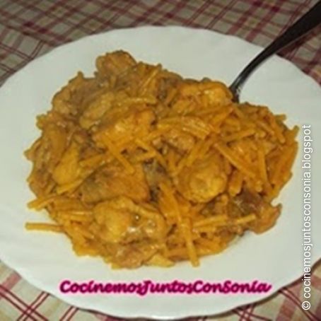 Fideos con marrajo