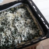 Coca de espinacas y queso