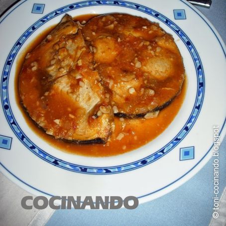 Pez espada en salsa