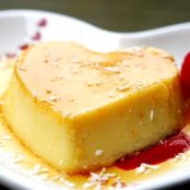 Flan de chocolate blanco