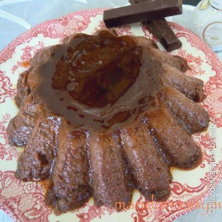 Flan de chocolate.