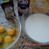 Flan de chocolate. - Paso 1