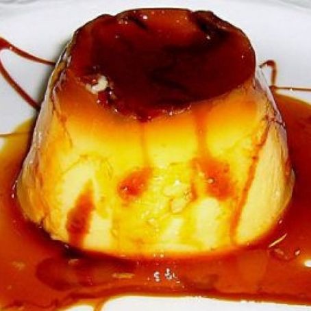 Flan de huevo casero con caramelo