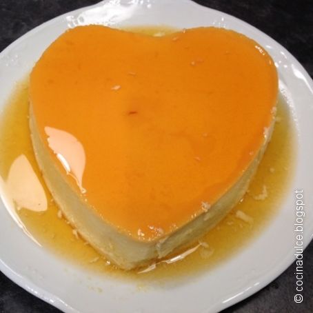 Flan de huevo San valentin
