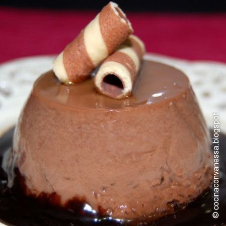 Flan de chocolate