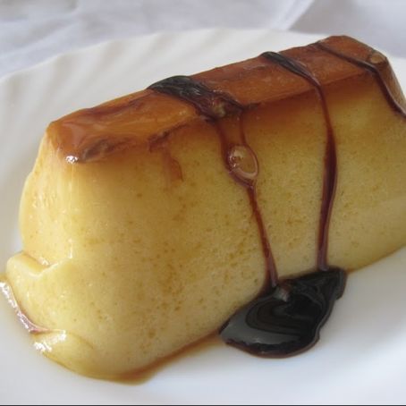flan de chocolate blanco