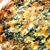 Quiche de espinacas y gambas