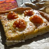 Quiche de tomates, tomillo y doble de queso