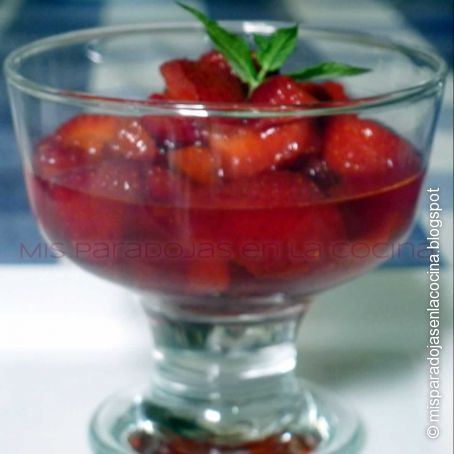 Fresas en vinagre