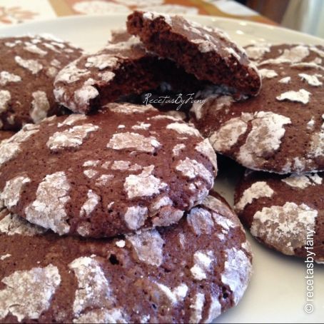 Galletas Arrugadas de Chocolate - Crinkle cookies