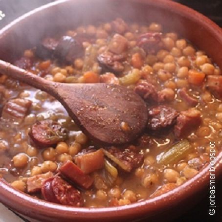 Garbanzos con apio
