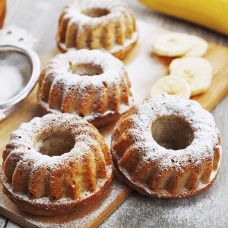 Minibundt cake de plátano 