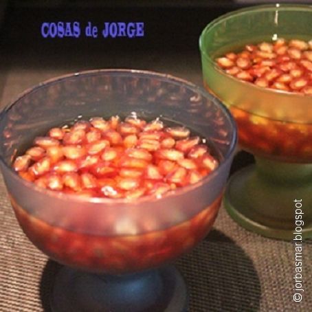 Granada con miel y moscatel