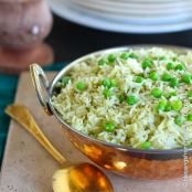 Pilaf de arroz verde