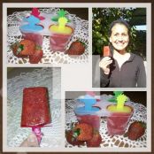 Heladitos de frutilla al agua