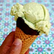 Helado de aguacate y coco