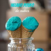 Helado pitufo de nubes