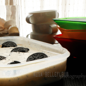 Helado de vainilla y Oreo - Paso 1