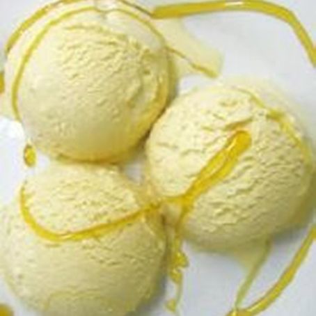 Helado de naraja con miel