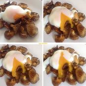 Huevo cocido a baja temperatura con setas de cardo - Paso 7