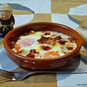 Huevos al horno con sobrasada