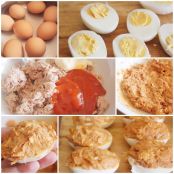Huevos rellenos de atún fáciles - Paso 1