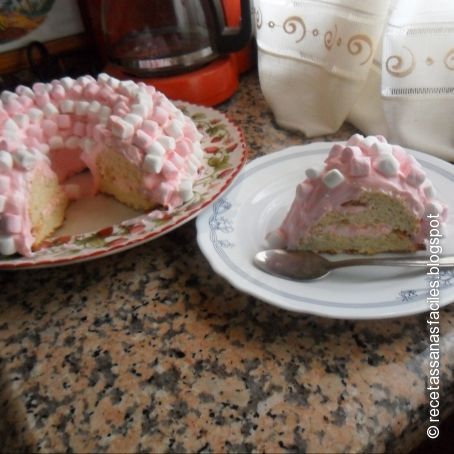 Bizcocho angel cake en las nubes