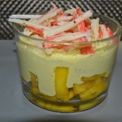 Ensalada de mango con crema de aguacate