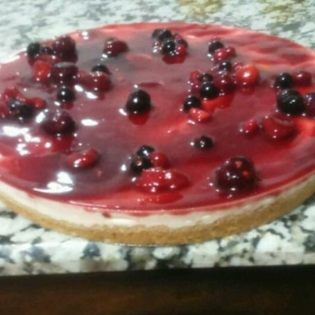Tarta de queso y frutos rojos de temporada
