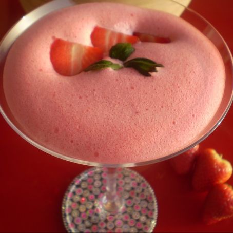Espuma de fresas