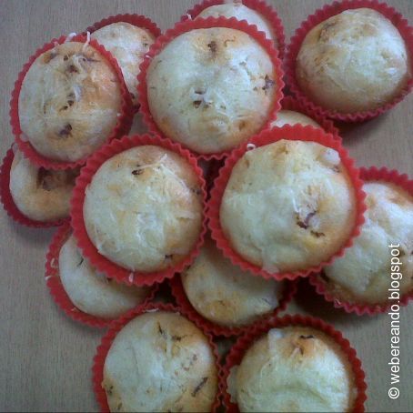 Magdalenas con chorizo y queso