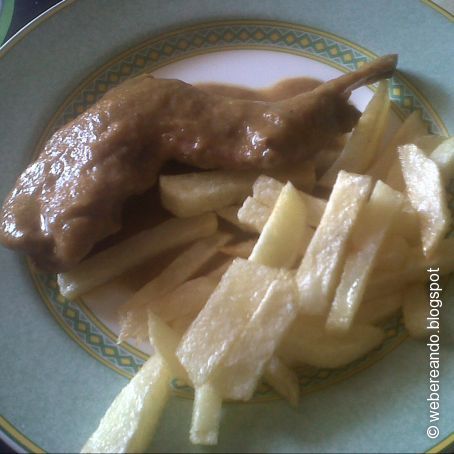 Conejo en salsa de las heras