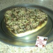 Tarta de flan con galletas con cobertura de chocolate