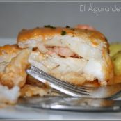 Bacalao relleno con salsa de sidra
