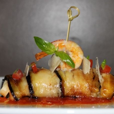 BERENJENA RELLENA DE GAMBAS