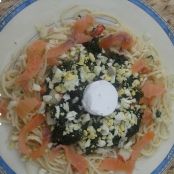 Espaguettis con salteado de espinacas y salmón - Paso 3