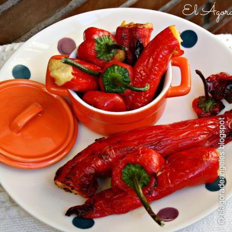 Pimientos rojos Capi rellenos de tortilla de patata