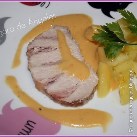 Cinta de lomo rellena al revés