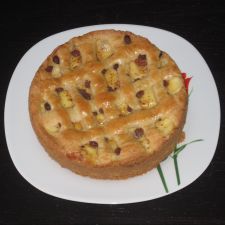 Tarta de crema y manzanas