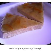 Tarta de queso con mermelada de naranja amarga