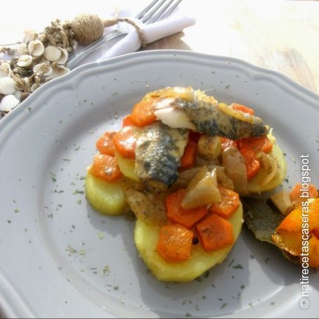 Escabeche de caballa con ensalada de patata