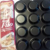 Cestitas de pasta Filo - Paso 1