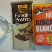 Masa de chocolate para modelar figuras. - Paso 1