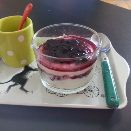 Vasitos de avena con mermelada